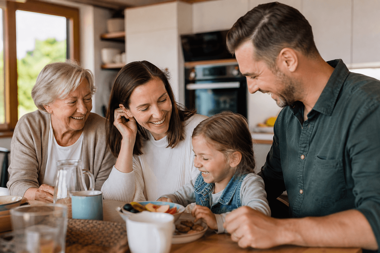 Smiling family at a dental clinic in Lac La Biche